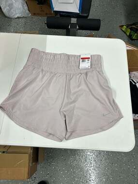 Nike Women's One Dri-FIT Ultra High-Waisted 3" Brief-Lined Shorts in Platinum Vi